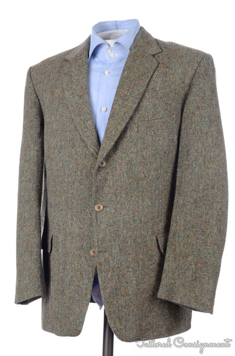 magee colorful donegal tweed wool mens blazer sport coat jacket