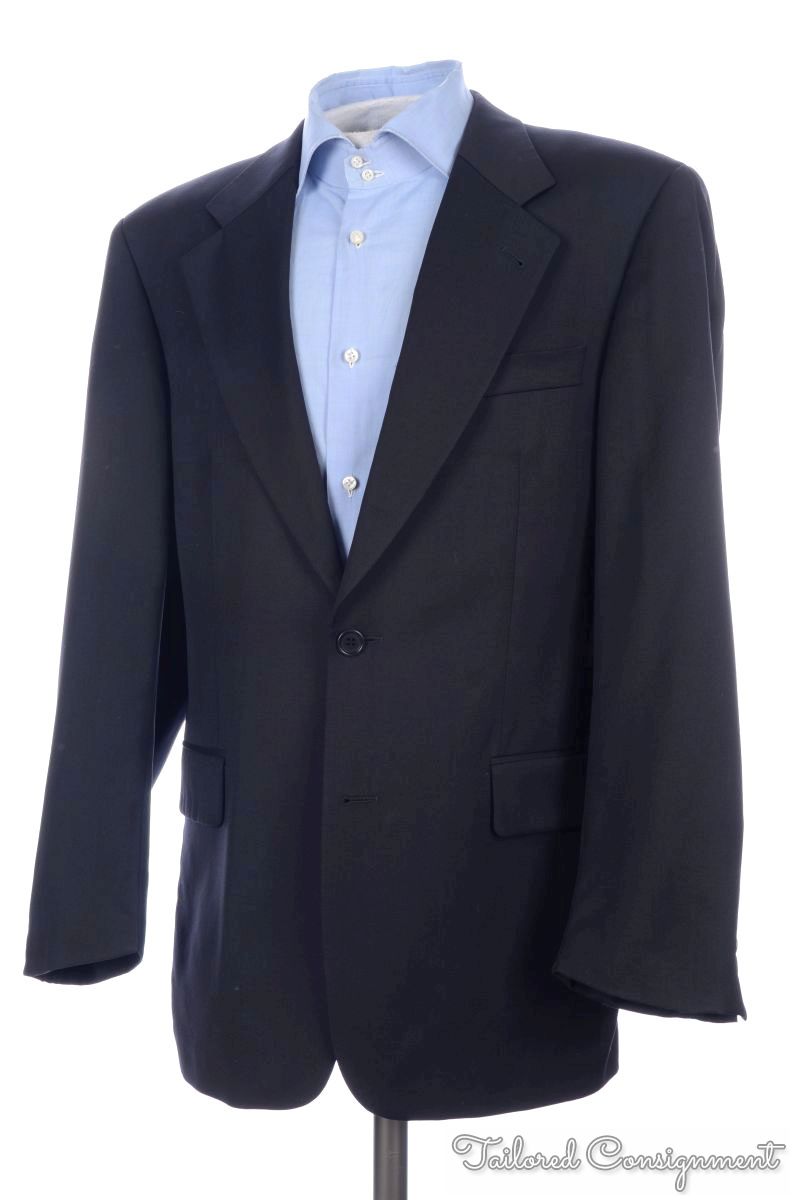 HUGO BOSS Dark Blue Solid 100% Wool Mens Blazer Sport Coat Jacket - 38 ...