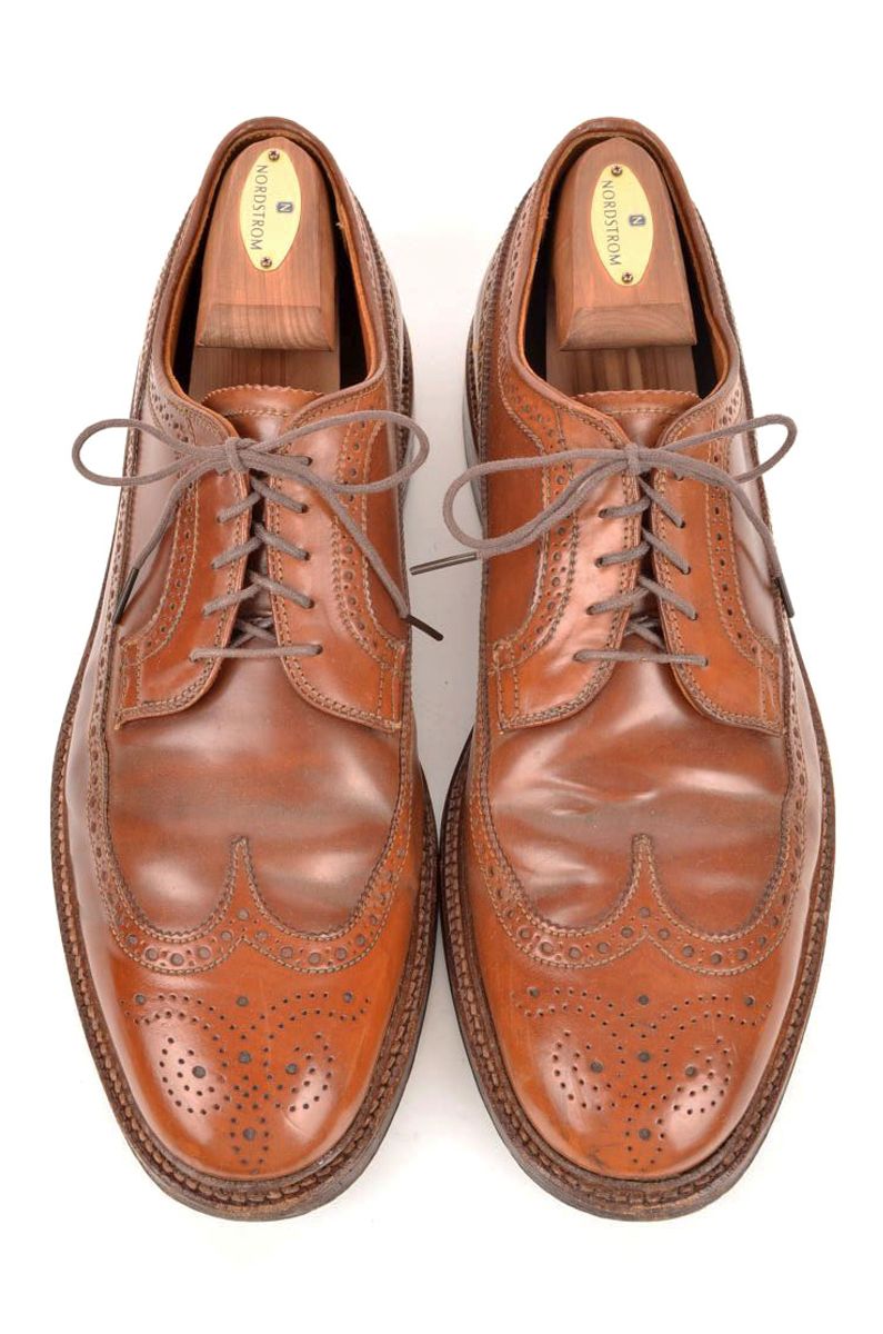 ALDEN Whiskey 97891 SHELL CORDOVAN Barrie Longwing Blucher Dress Shoes ...