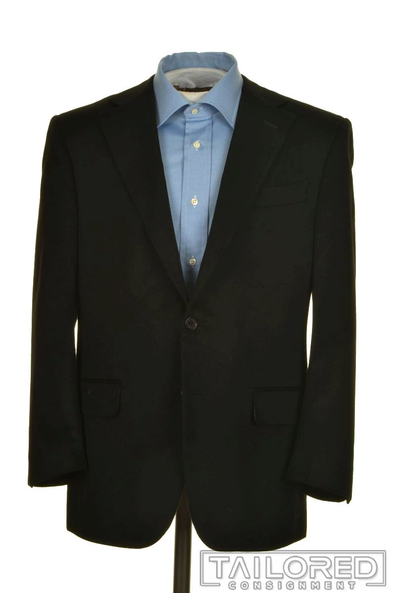 TRUSSINI Black 100% CASHMERE Mens Blazer Sport Coat Jacket - EU 50 C ...