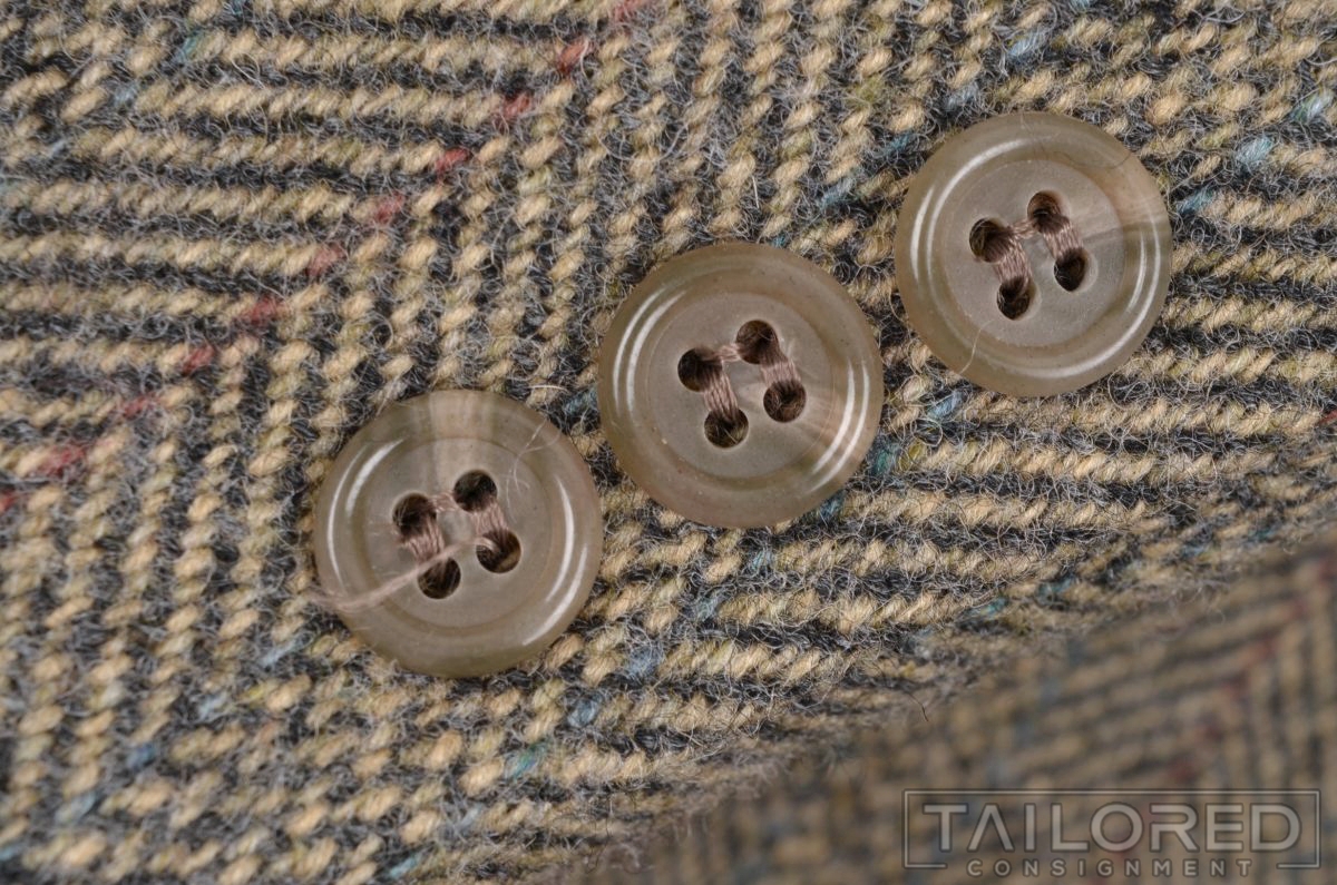 J. PRESS Gray Striped TWEED Herringbone Wool Blazer Sport Coat Jacket - 40 42 L - Picture 4 of 9