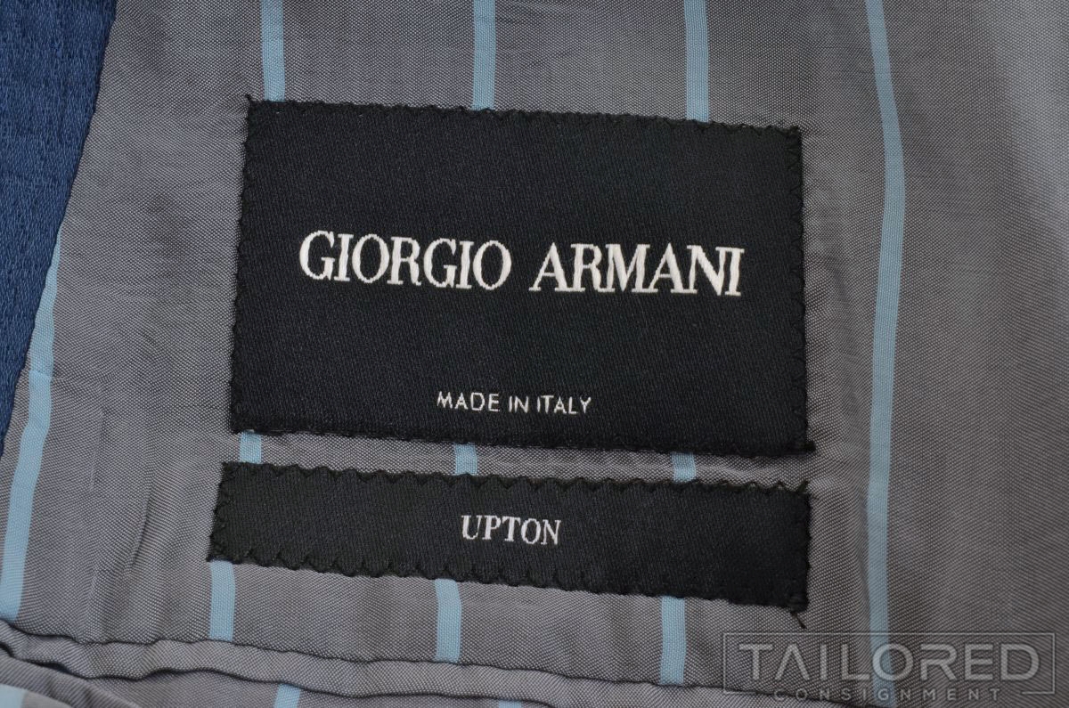 NWT - GIORGIO ARMANI BLACK LABEL Upton Blue Cotton Blazer
